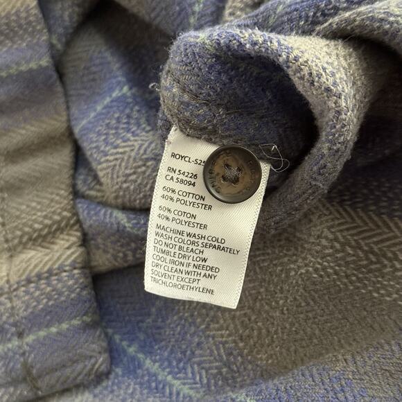 Royal Robbins Blue Gray Plaid Long Sleeve Button Shirt Men’s XL Relaxed Fit - Picture 5 of 7